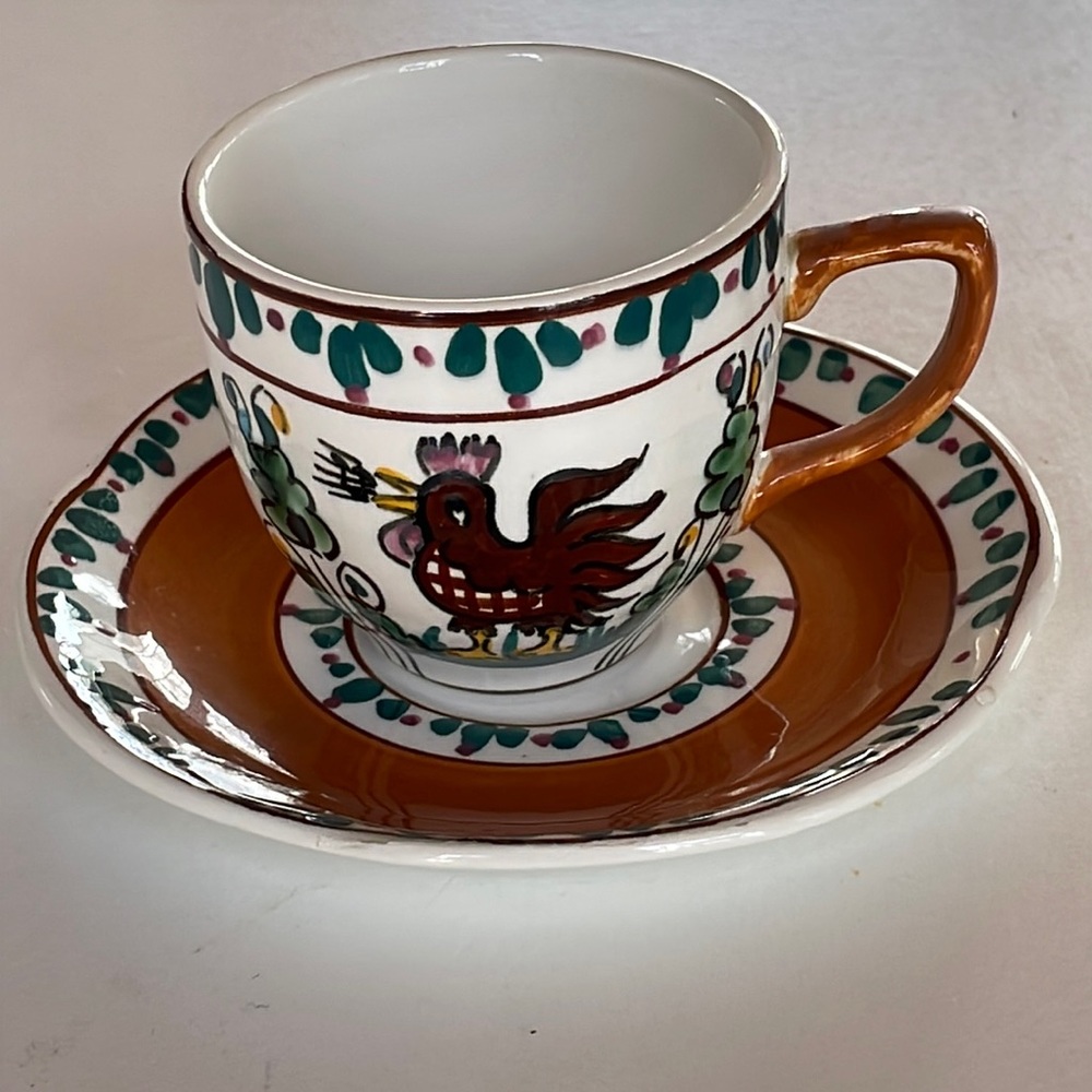 VTG 1960’s Portuguese Demitasse Cup & Saucer
